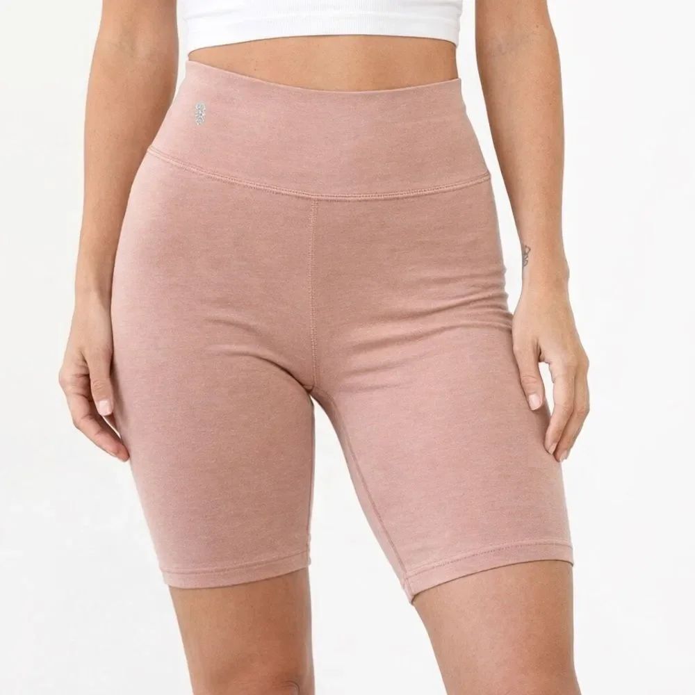 Free People Movement High-Waisted Orange Shorts